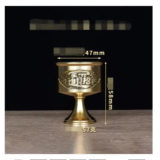 The Brass Vessel – Handcrafted Golden Offering Bowl
