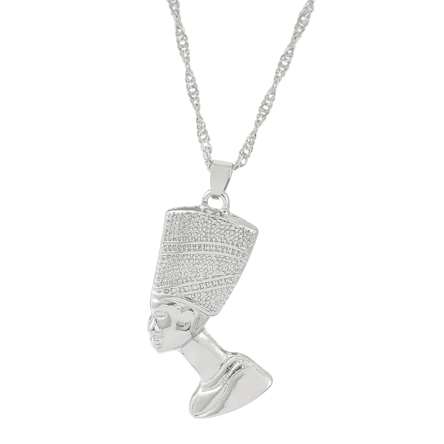 Retro Pharaoh Head Pendant – Hip-Hop Egyptian Necklace for Men & Women