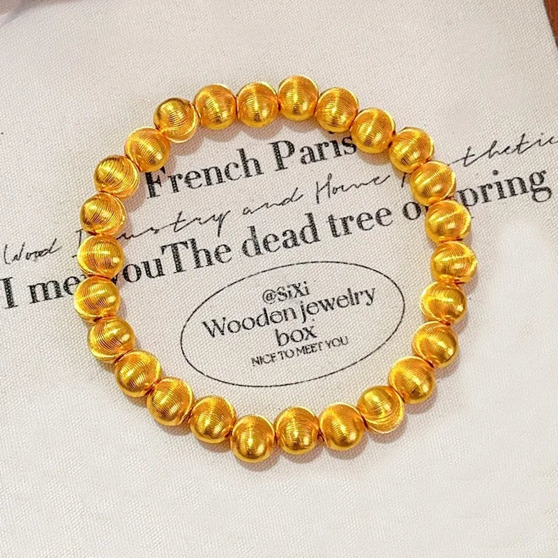 24K Gold AU999 Cat's Eye Heart Bracelet Women's - Premium gold-set cat's eye, timeless heart, matches dresses & shirts