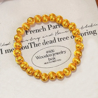 24K Gold AU999 Cat's Eye Heart Bracelet Women's - Premium gold-set cat's eye, timeless heart, matches dresses & shirts