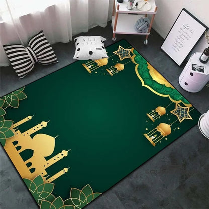Soft Islamic Prayer Rug for Muslim Women, Elegant Carpet, Home Decoration Portable Prayer