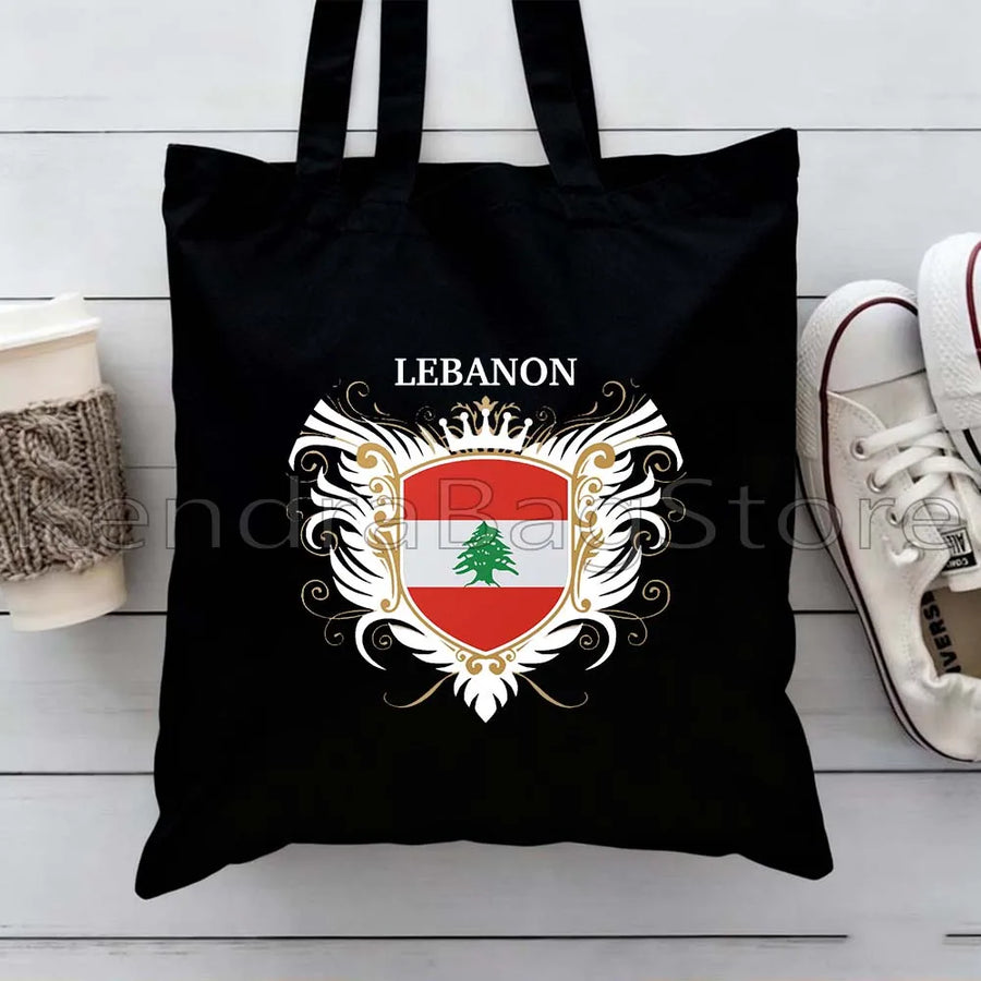 Ya Beirut – Lebanon Flag Heart Canvas Shoulder Tote