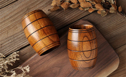Handmade Spruce Wood Cups – Natural Big Belly Mug for Tea, Coffee & Milk