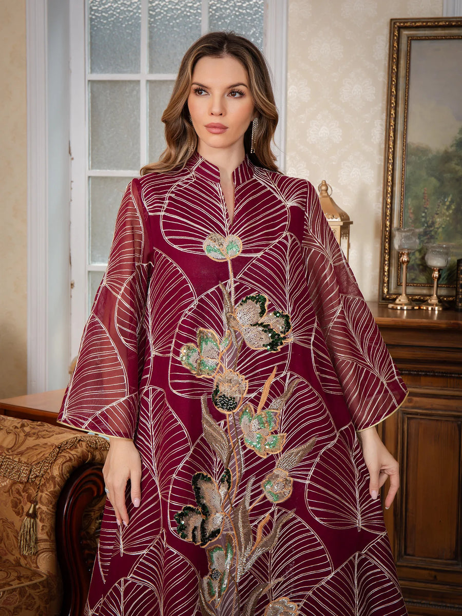 Mesh & Light – Embroidered Eid Abaya for the Muslim Woman in America