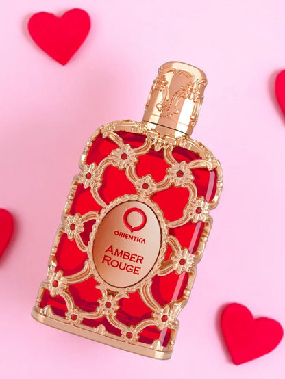 NOTICE DISCONTINUED NO RESTOCK AVAILABLE PLEASE DO NOT PLACE ORDER OUT OF STOCK ORDERS WILL NOT BE SHIPPED Orientica Amber Rouge 80ml EDP Unisex Perfume Sweet Saffron Amber Long Lasting Luxury Fragrance