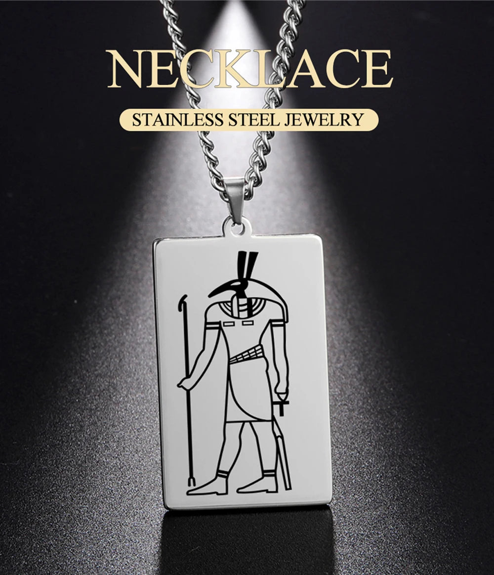 Ancient Egyptian Heritage Pendant – Stainless Steel Necklace of the Pharaohs