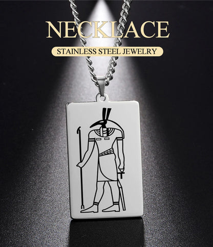 Ancient Egyptian Heritage Pendant – Stainless Steel Necklace of the Pharaohs