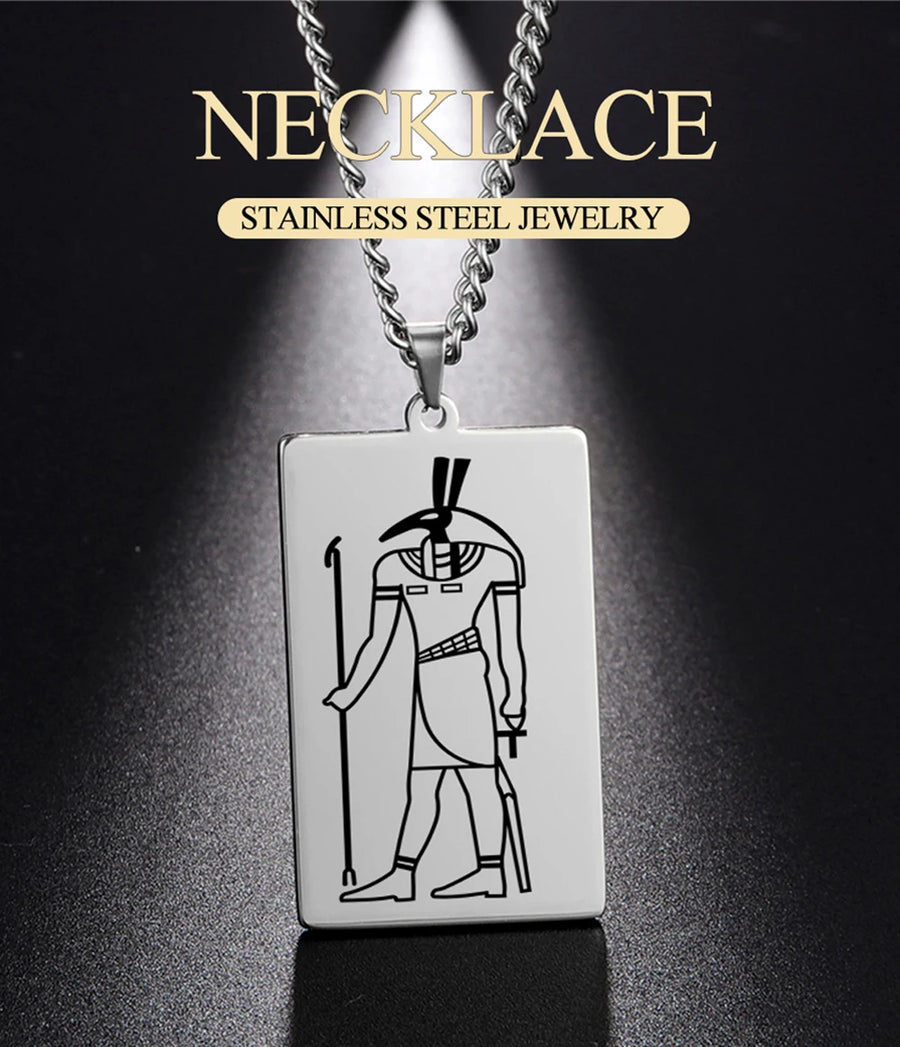 Ancient Egyptian Heritage Pendant – Stainless Steel Necklace of the Pharaohs