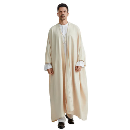 Ramadan Djellaba Eid Abayas Prayer Kaftan Men Muslim Open Abaya Turkey Arabic Cardigan Robe Morocco Jubba Thobe Islam Dishdasha