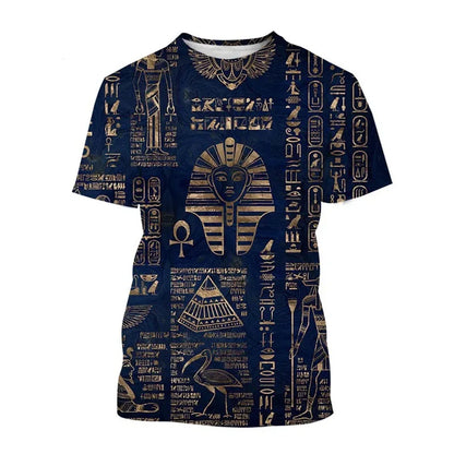 Anubis 3D T-Shirt – Ancient Egyptian Pharaoh Eye Print, Unisex Harajuku Streetwear