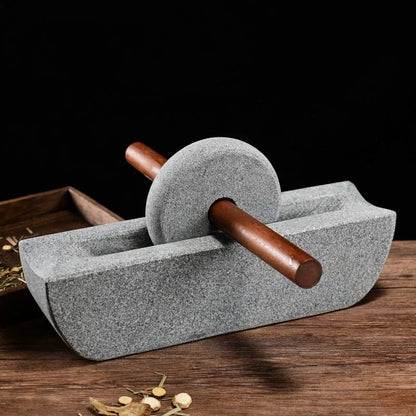 Stone Mill Dynasty Tea Mill Small Stone Mortar Pounding Mortar Rolling Mill Point Tea Matcha Tea Powder Tea Cake Grinding Machin