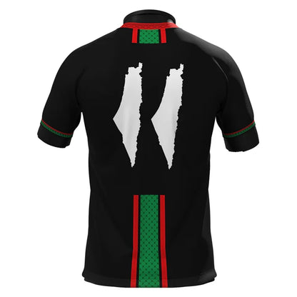 Fashion Palestine Flag Football T Shirts Trend Summer Short Sleeve National Emblem 3D Printed Sports Tees Loose Breathable Tops