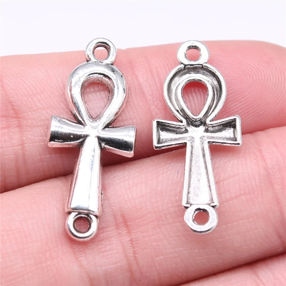 Egyptian Charm Set – 10-Piece Pyramid, Eye of Horus, Anubis & Bastet for Jewelry Making