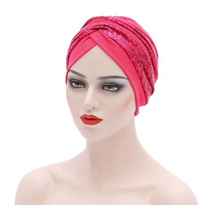 The Sequin Turban Cap – Shine with Modesty and Grace