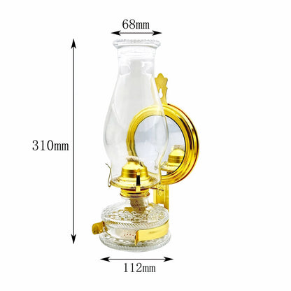 Retro Wall-Mounted Oil Lamp Horse Lamp Kerosenes Old Oil Lamp Old Bronze Nostalgic Oil Camp Lamp Outdoor Tent Lamp