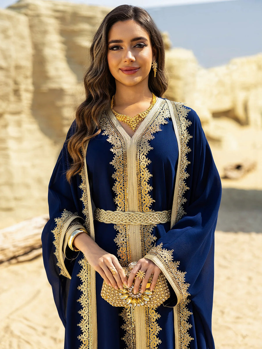 Eid Grace – 2-Piece Lace-Up Cardigan Set for the Muslim Woman