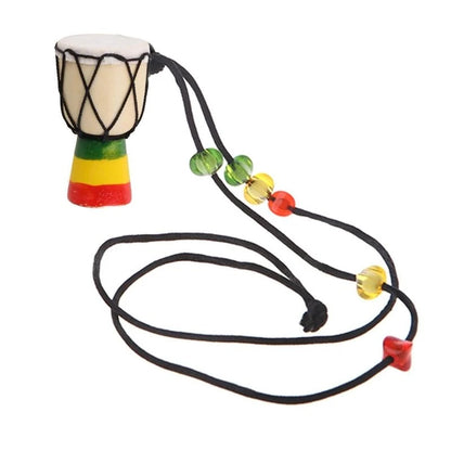 F92E Mini Djembe Percussion African Hand Drum Pendant Drummer Present for Learning Drume Beginner Starter Tool