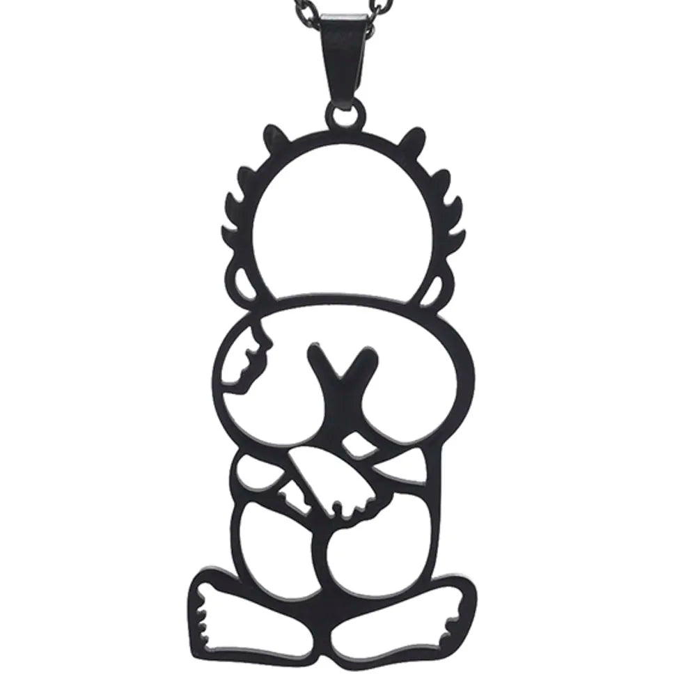 LIKGREAT Fashion Jewelry Handala Hanzala Palestine Stainless Steel Necklace Boy Pendant Chain Necklace Gift for Women Men New