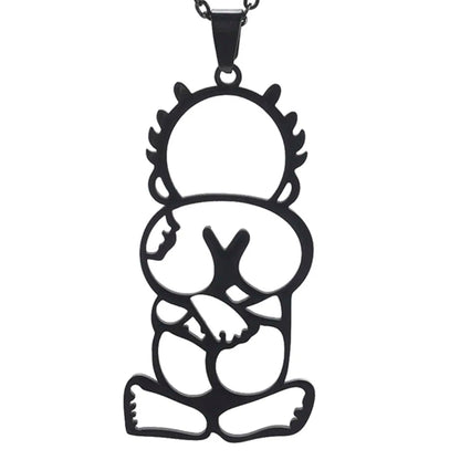 LIKGREAT Fashion Jewelry Handala Hanzala Palestine Stainless Steel Necklace Boy Pendant Chain Necklace Gift for Women Men New
