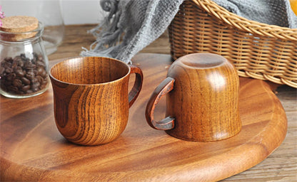 Handmade Spruce Wood Cups – Natural Big Belly Mug for Tea, Coffee & Milk