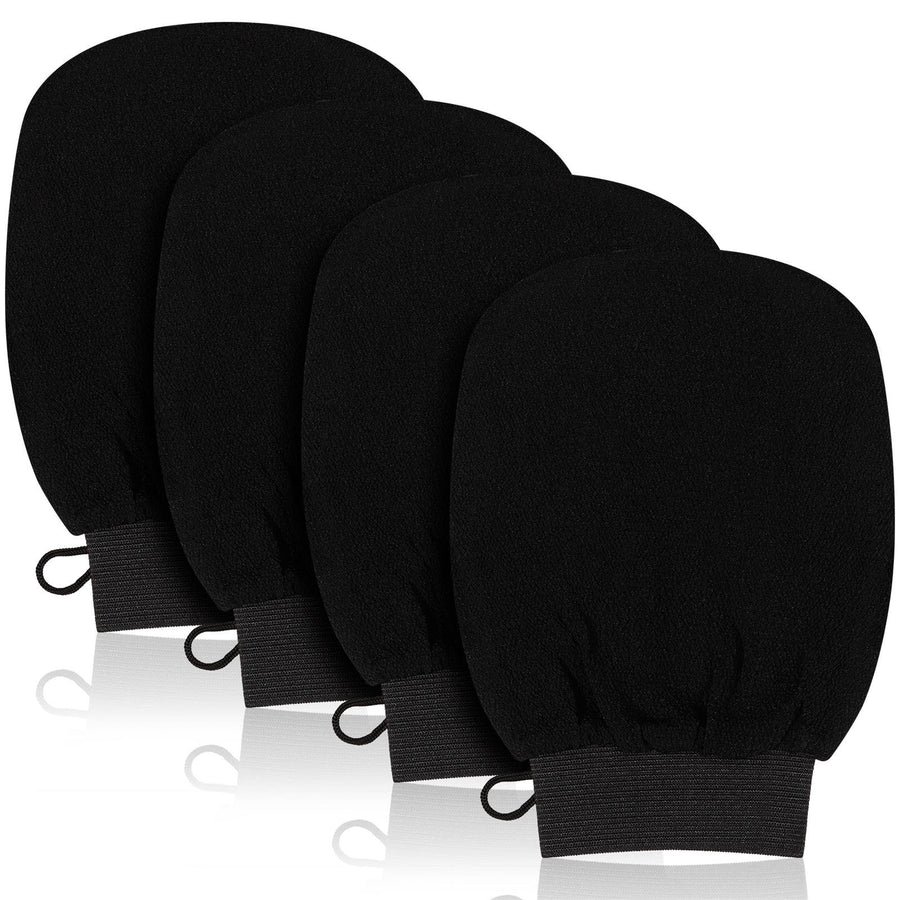 The Hammam Glove – 4-Piece Black Exfoliating Scrub Set