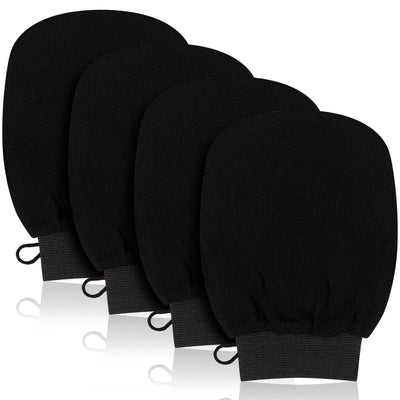 The Hammam Glove – 4-Piece Black Exfoliating Scrub Set