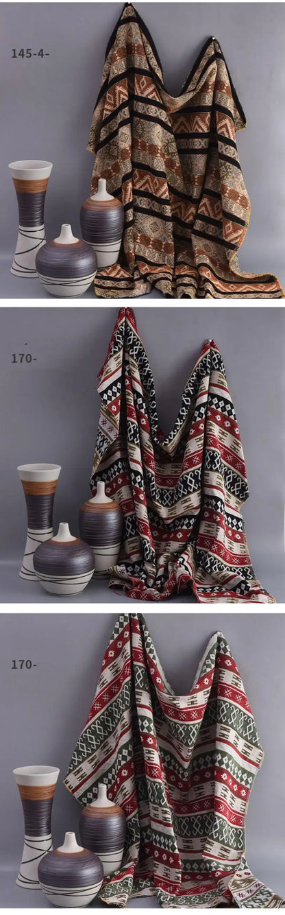 148x100cm Thickener Chenille Jacquard Sofa Fabric Cloth Stripe Luxury Anti-Slip Sofa Cover Boho Fabric Set Luggage DIY Clothing