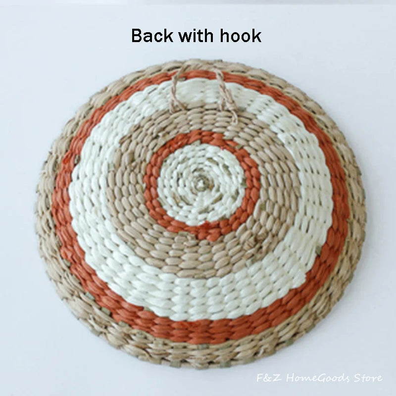 The Woven Plate – Straw Round Wall Tray & Fruit Basket