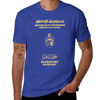Tunisia Tunisian passport T-Shirt Short sleeve tee boys animal print T-shirt men mens designer clothes new in tops & tees manga