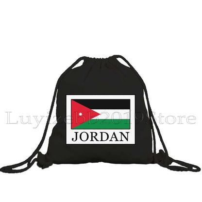 Jordan Emblem Drawstring Bag – Petra, Flag & Map Gym Sackpack