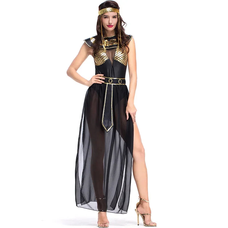 Cleopatra Queen Costume – Women's Egyptian Pharaoh Cosplay Dress for Carnival & Parties