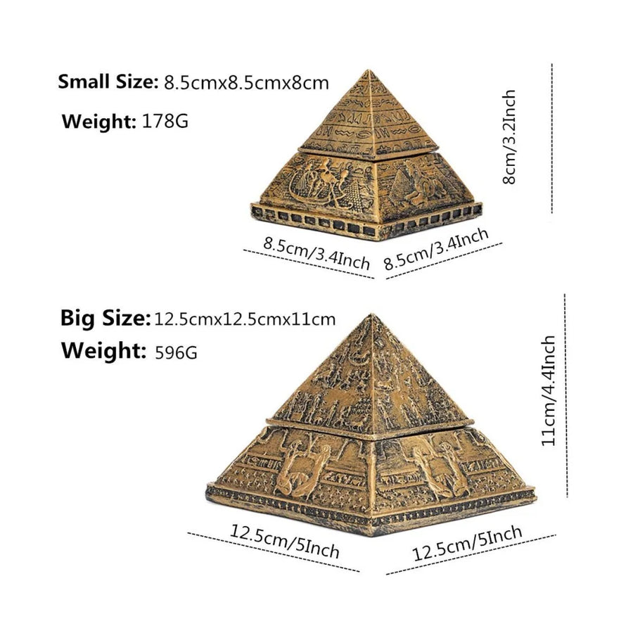 Egyptian Pyramid Aromatherapy Candle Stand – Detachable Resin Ornament