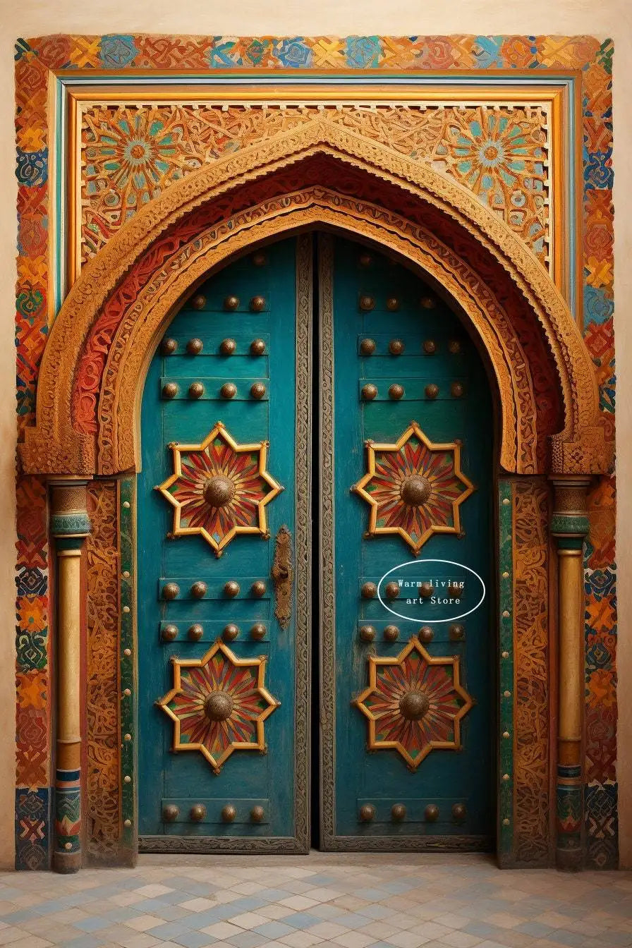 The Moroccan Door – Arabic Architecture Canvas Wall Art