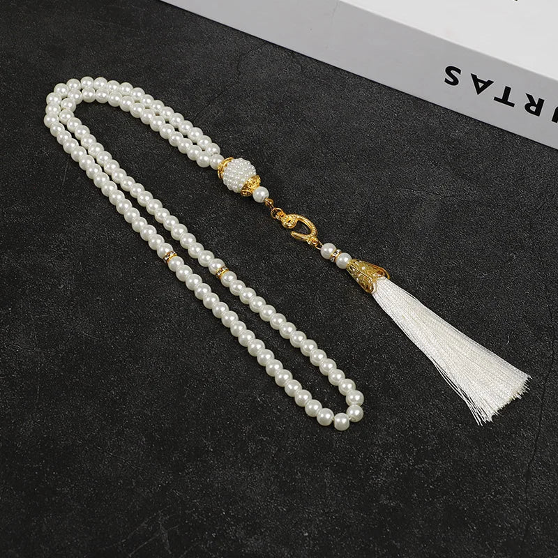 5-20Pcs Muslim Prayer Beads Islamic 99 Pearls Charm Bracelets with Tassel 2026 Eid Mubarak Ramadan Festival Gift Home Decoration