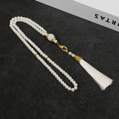 5-20Pcs Muslim Prayer Beads Islamic 99 Pearls Charm Bracelets with Tassel 2026 Eid Mubarak Ramadan Festival Gift Home Decoration