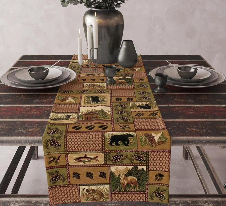 The Aztec Linen – Boho Abstract Geometric Table Runner
