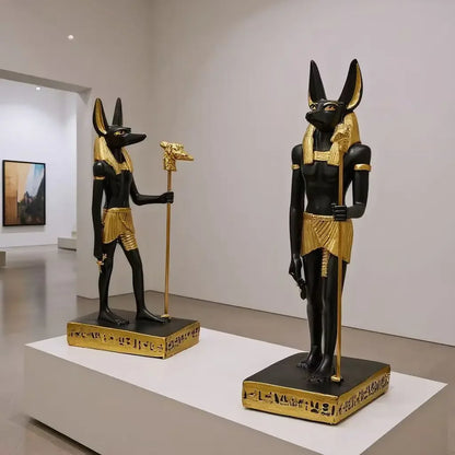 Mystical Anubis Statue Egyptian God Sculpture Premium Resin Figurine Ancient Mythology Home Office Decor Unique Collectible Idea