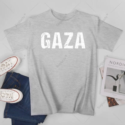 Unisex Men Vintage Gaza Palestine City Tshirt Tees T Shirts Women Boys 100% Cotton T-Shirt