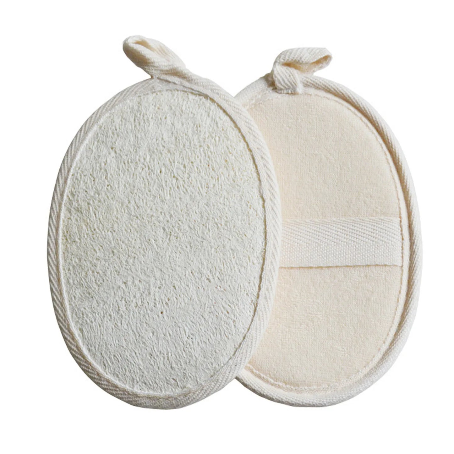 1PC Natural Loofah Body Shower Scrubber Bath Exfoliating Sponge Soft Shower Brushes With Hook Towel Sponge Merchandises Scrubber