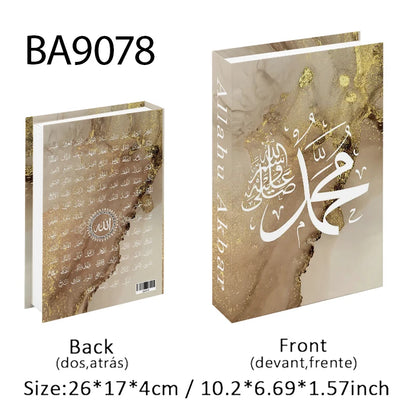 Kaaba Mosque Arch Moroccan Islamic Decorative Books Storage Box Fake Book Coffee Table Living Room Interior Home Decor Quran