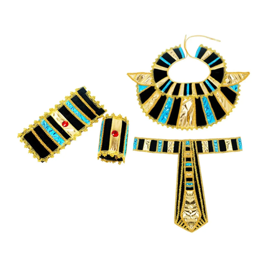 Pharaoh Costume Accessories – Egyptian Themed Event Set for Men's Birthday & Photoshoot