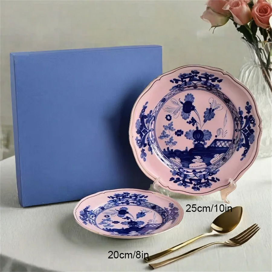 Oriental Bloom – High-End Ceramic Coffee Cup Set with Gift Box