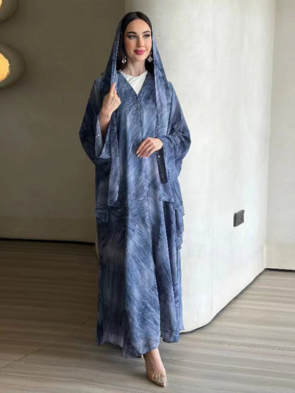 Printed Blessings – Cardigan Scarf Set for the Muslim Woman in America