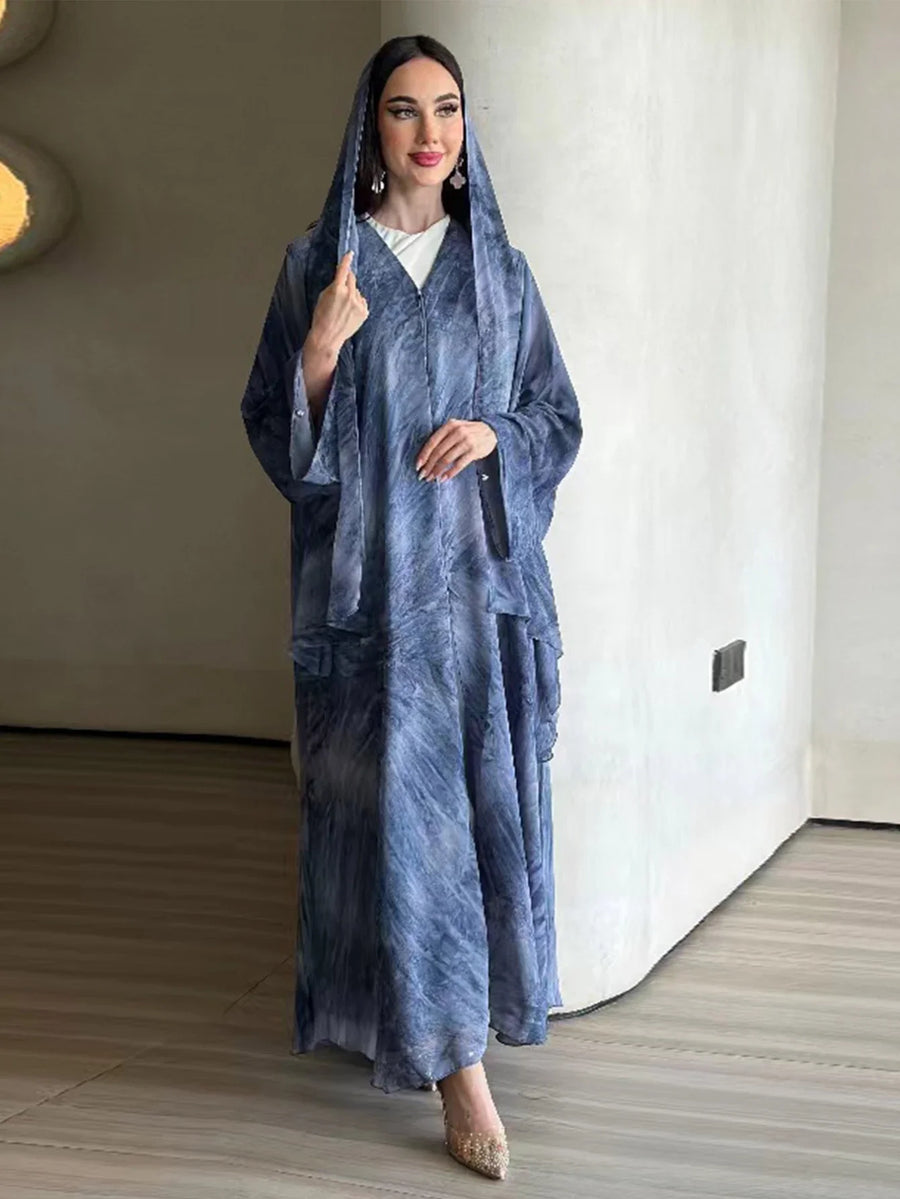 Printed Blessings – Cardigan Scarf Set for the Muslim Woman in America