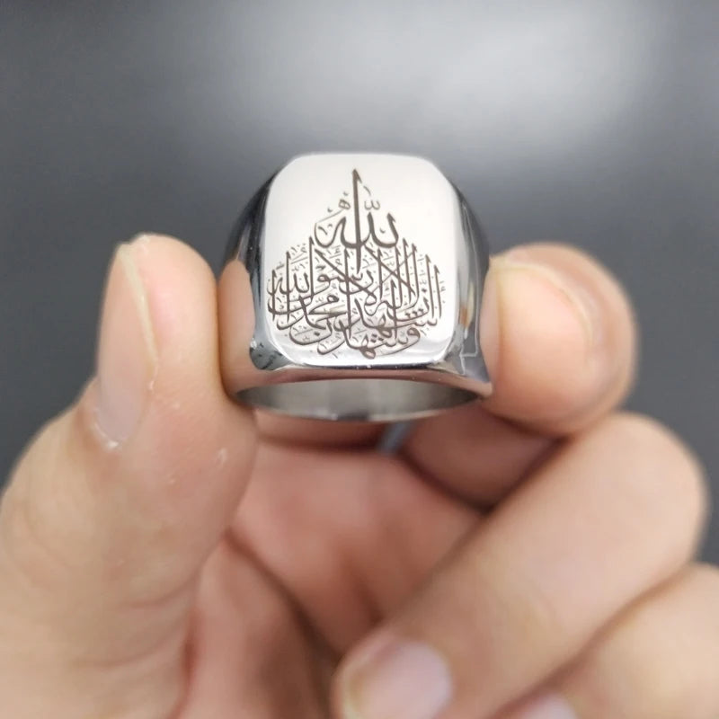 Arabic fashion ring man ramadan gift islamic accessories turkish jewelry on hand