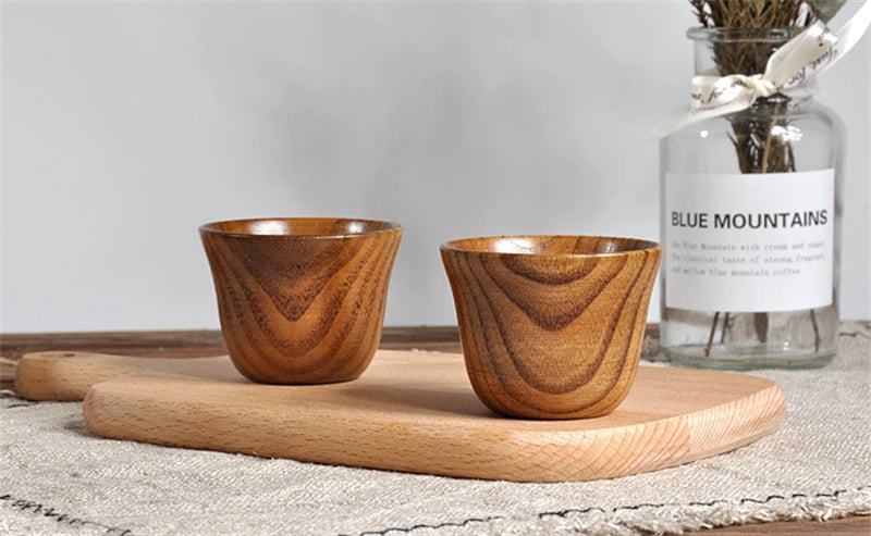 Handmade Spruce Wood Cups – Natural Big Belly Mug for Tea, Coffee & Milk