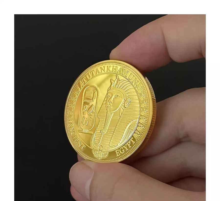 Anubis & Pharaoh Silver Commemorative Coin – Ancient Egyptian Collectible