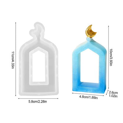 Ramadan Silicone Mold DIY Handmade Craft Eid Gift Home Table Ornament Muslim Party Decoration Supplies Gypsum Cement Candle Mold