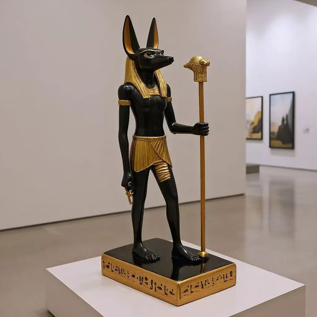 Mystical Anubis Statue Egyptian God Sculpture Premium Resin Figurine Ancient Mythology Home Office Decor Unique Collectible Idea
