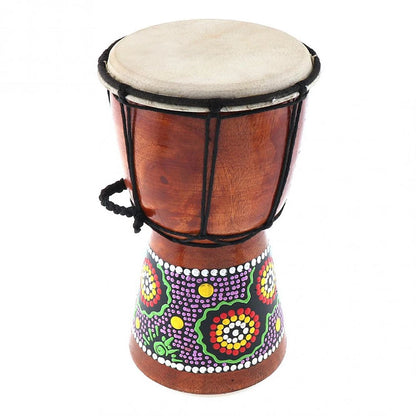 6in African Djembe Drum Hand-Carved -Wood Goat-Skin Traditional African Musical Instrument African Djembe Hand-Carved Drum